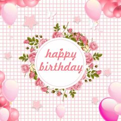 Birthday Flower Photography Scenery Backdrop Birthday Party Theme Banner BVU-689