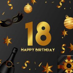 Birthday Mask Photography Scenery Backdrop Birthday Party Theme Banner BVU-696