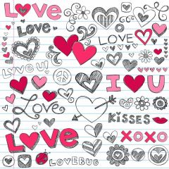 Heart Love Photography Scenery Backdrop Graffiti Theme Banner BVU-700