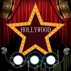 Star Hollywood Photography Scenery Backdrop Music Dance Theme Banner BVU-703