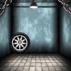 Wheel Tyre Photography Scenery Backdrop Indoor Theme Banner BVU-709