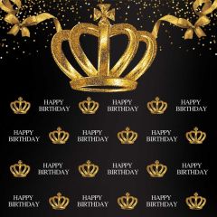 Birthday Crown Photography Scenery Backdrop Birthday Party Theme Banner BVU-712