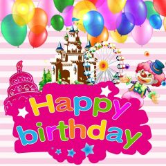 Birthday Ballon Photography Scenery Backdrop Birthday Party Theme Banner BVU-727