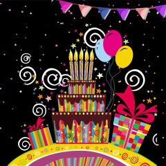 Flag Cake Photography Scenery Backdrop Birthday Party Theme Banner BVU-729