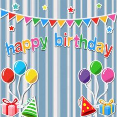 Flag Birthday Photography Scenery Backdrop Birthday Party Theme Banner BVU-730