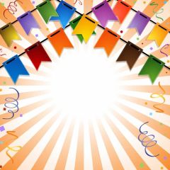 Flag Light Photography Scenery Backdrop Birthday Party Theme Banner BVU-731