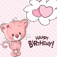 Birthday Cat Photography Scenery Backdrop Birthday Party Theme Banner BVU-734