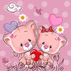 Butterfly Cat Photography Scenery Backdrop Love Theme Banner BVU-735