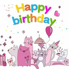 Birthday Animal Photography Scenery Backdrop Birthday Party Theme Banner BVU-740