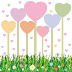 Heart Grass Photography Scenery Backdrop Love Theme Banner BVU-741
