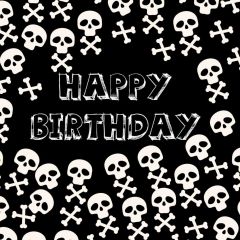 Birthday Skull Photography Scenery Backdrop Birthday Party Theme Banner BVU-743