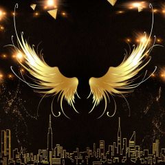 Wing Building Photography Scenery Backdrop Birthday Party Theme Banner BVU-748