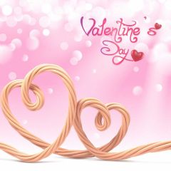 Heart Pink Photography Scenery Backdrop Love Theme Banner BVU-750
