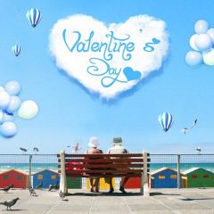Valentine Couple Photography Scenery Backdrop Love Theme Banner BVU-752