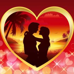 Couple Tree Heart Photography Scenery Backdrop Love Theme Banner BVU-756