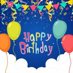 Flag Ballon Photography Scenery Backdrop Birthday Party Theme Banner BVU-774