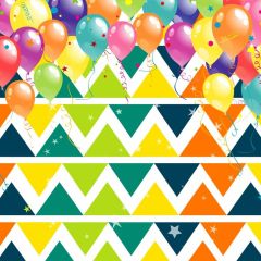 Ballon Triangle Photography Scenery Backdrop Birthday Party Theme Banner BVU-776