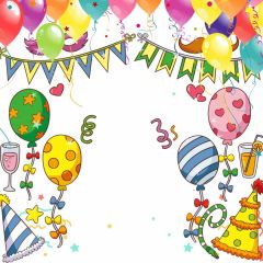 Flag Ballon Photography Scenery Backdrop Birthday Party Theme Banner BVU-777