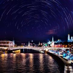 Sea Building Photography Scenery Backdrop Night Theme Banner BVU-787