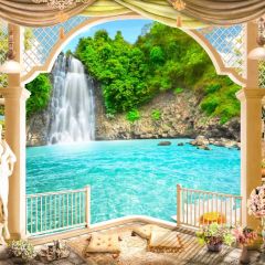 Tree Fall Photography Scenery Backdrop Balcony Landscape Theme Banner BVU-801