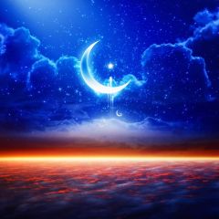 Moon Light Photography Scenery Backdrop Fantasy Theme Banner BVU-835