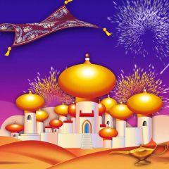 Firework Flag Photography Scenery Backdrop Architectural Theme Banner BVU-844