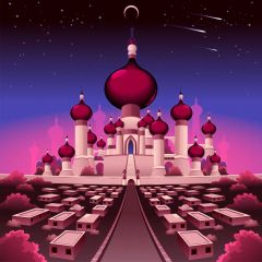 Shooting Star Building Photography Scenery Backdrop Architectural Theme Banner BVU-845