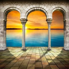 Pillar Sunset Photography Scenery Backdrop Arches or Pillars Theme Banner BVU-873