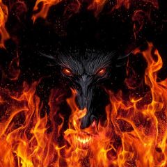 Wolf Fire Photography Scenery Backdrop Fantasy Theme Banner BVU-876