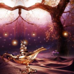 Tree Light Photography Scenery Backdrop Fantasy Theme Banner BVU-891