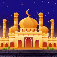 Building Star Photography Scenery Backdrop Architectural Theme Banner BVU-896