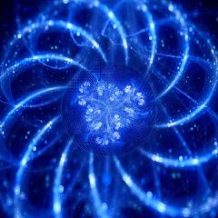 Blue Round Photography Scenery Backdrop Abstract Art Theme Banner BVU-914