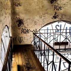 Upstairs Floor Photography Scenery Backdrop Indoor Theme Banner BVU-924