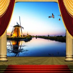 Curtain Tree Photography Scenery Backdrop Stage Carpet Theme Banner BVU-926