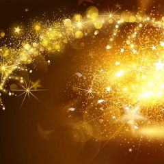 Light Golden Photography Scenery Backdrop Starlight Shine Theme Banner BVU-939