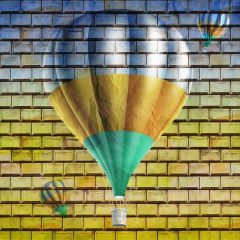 Ballon Brick Wall Photography Scenery Backdrop Wall Theme Banner BVU-949
