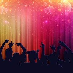 Light People Photography Scenery Backdrop Music Dance Theme Banner BVU-966