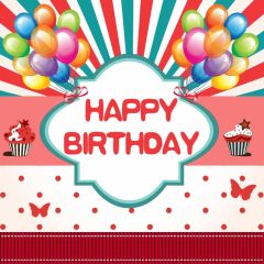 Birthday Ballon Photography Scenery Backdrop Birthday Party Theme Banner BVU-967