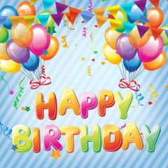 Birthday Ballon Photography Scenery Backdrop Birthday Party Theme Banner BVU-968