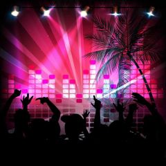 Stage Light People Photography Scenery Backdrop Music Dance Theme Banner BVU-972