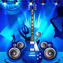 Light Music Photography Scenery Backdrop Music Dance Theme Banner BVU-975