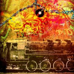 Music Wheel Photography Scenery Backdrop Music Dance Theme Banner BVU-979