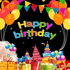 Flag Cake Photography Scenery Backdrop Birthday Party Theme Banner BVU-991