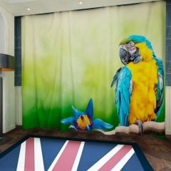 Macaw Parrot Window Curtains CUR-0029