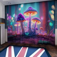 Mushrooms Colorful Window Curtains CUR-0058