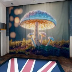 Mushroom Forest Surreal Window Curtains CUR-0059