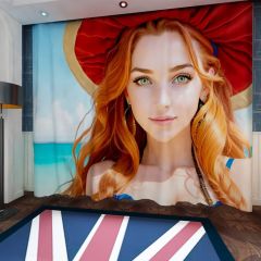 Fantasy Beautiful Girl Window Curtains CUR-0062