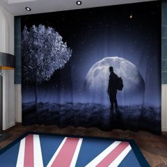 Full Moon Surreal Window Curtains CUR-0072