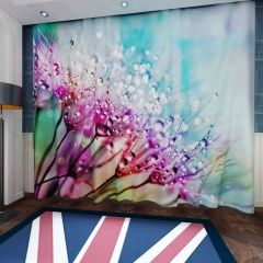 Dandelion Flowers Multicolor Window Curtains CUR-0084