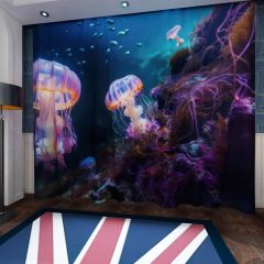 Jellyfishes Coral Reef Window Curtains CUR-0086